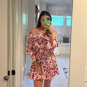 MISA off the shoulder floral dress size small! (Worn once)